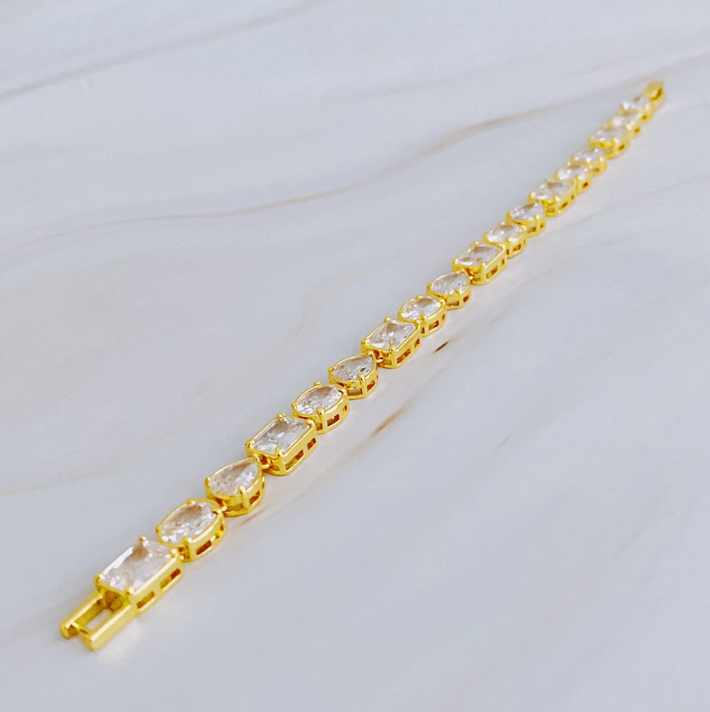 Sparkling In Shapes Bracelet - Geometric Crystal Statement Jewelry