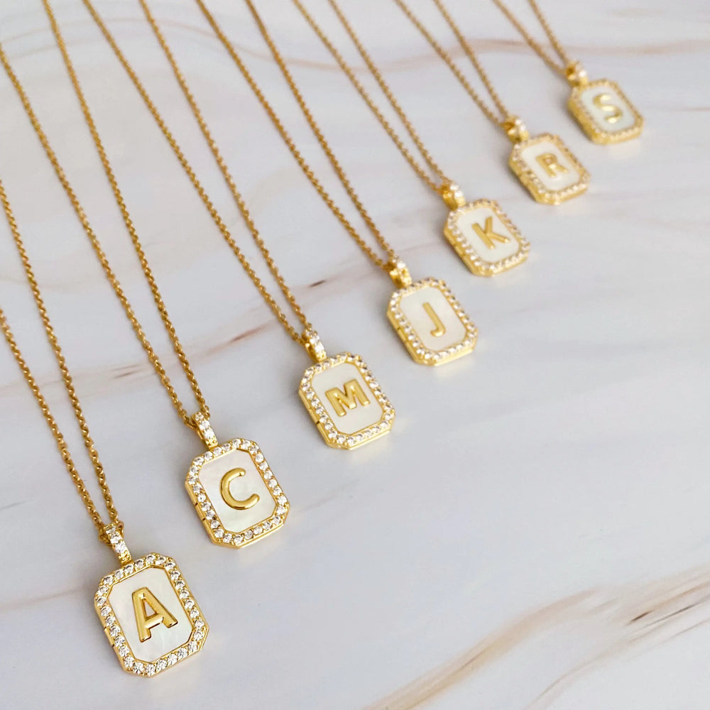 Initial Deco Open Locket Pendant Necklace - Personalized Photo Locket