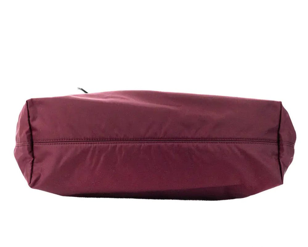 Burberry Medium Burgundy Logo Nylon Tote Shoulder Bag - Luxury Fashion