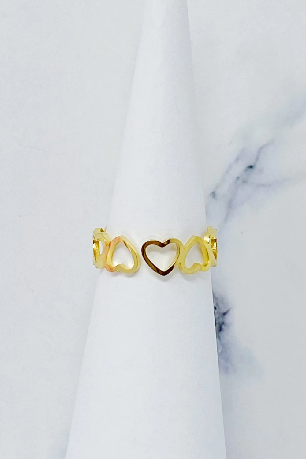 Open Hearts All Around Ring