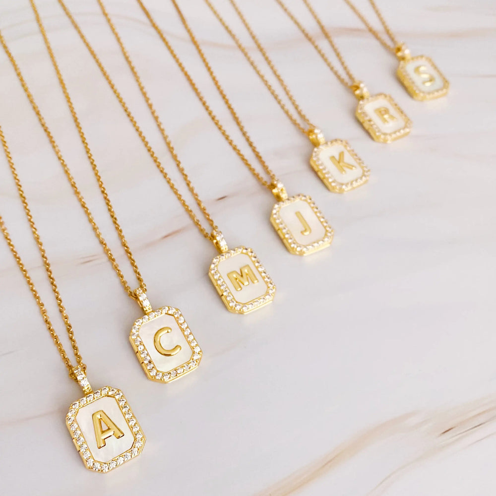 Initial Deco Open Locket Pendant Necklace - Personalized Photo Locket