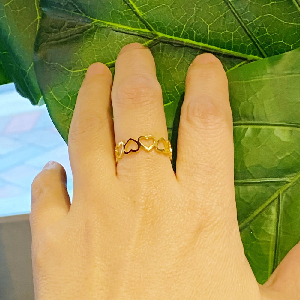 Open Hearts All Around Ring