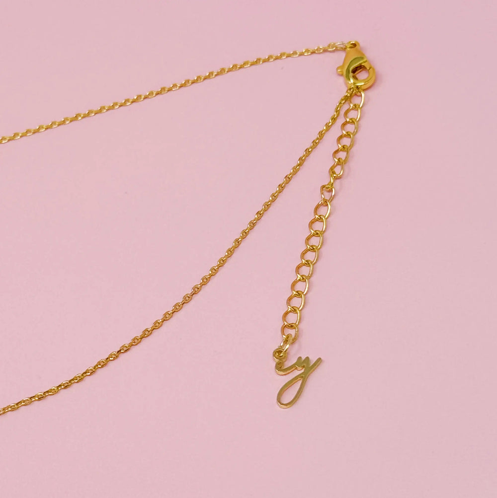 Crystal Bubble Initial Necklace - Personalized Sparkling Initial Pendant