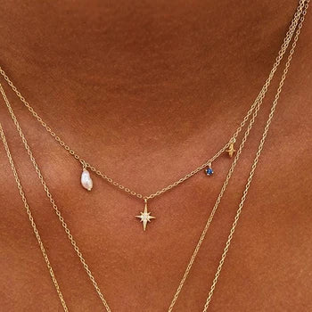 Sterling Silver Starlight Necklace - Twinkling Celestial Charm