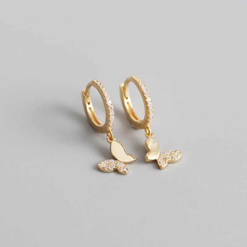 Butterfly Hoop Earrings
