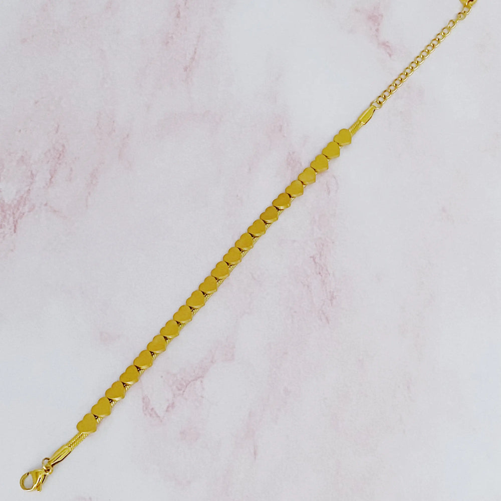 All Around Mini Hearts Bracelet - Delicate Heart Chain Bracelet