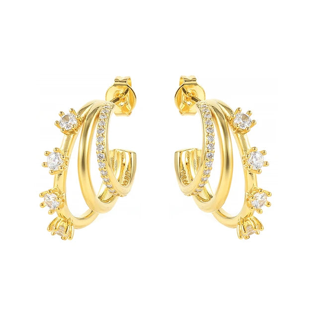 Twinkling Sterling Silver Star Earrings