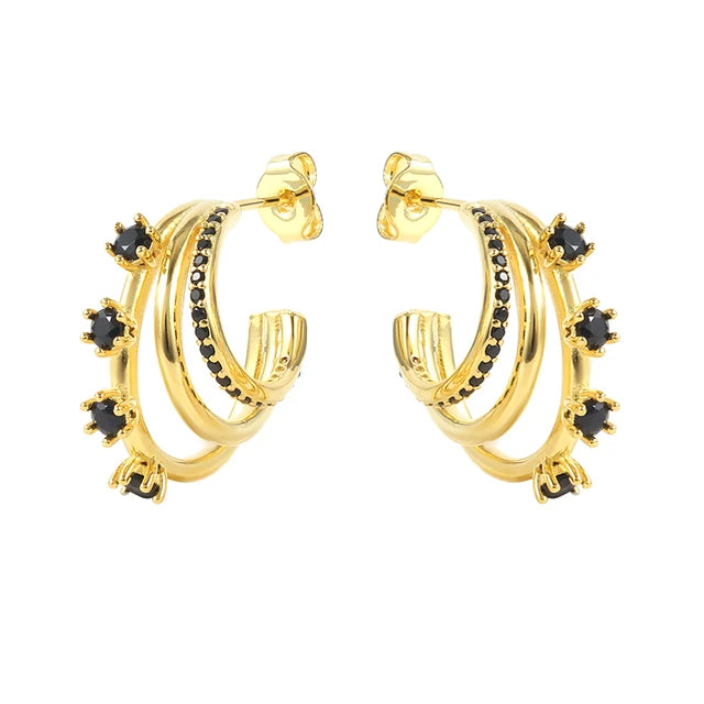 Twinkling Sterling Silver Star Earrings