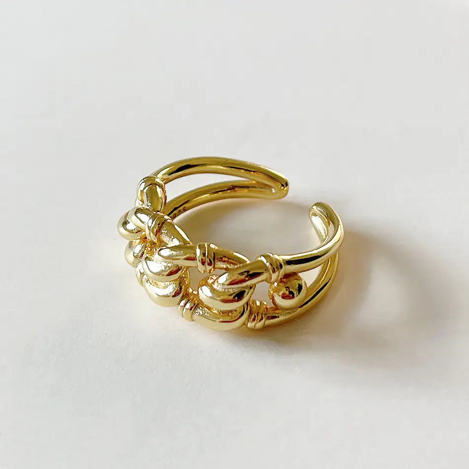 Golden Forge Industrial Ring - Bold Statement Ring for Men & Women