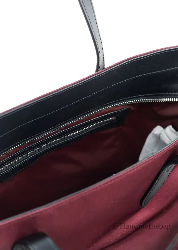 Burberry Medium Burgundy Logo Nylon Tote Shoulder Bag - Luxury Fashion