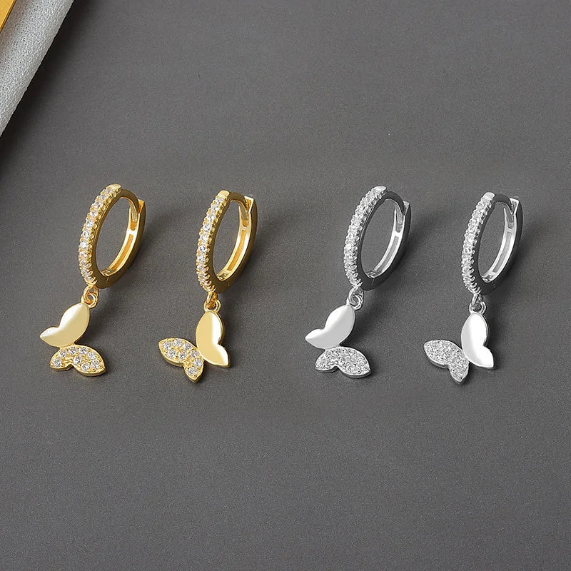 Butterfly Hoop Earrings
