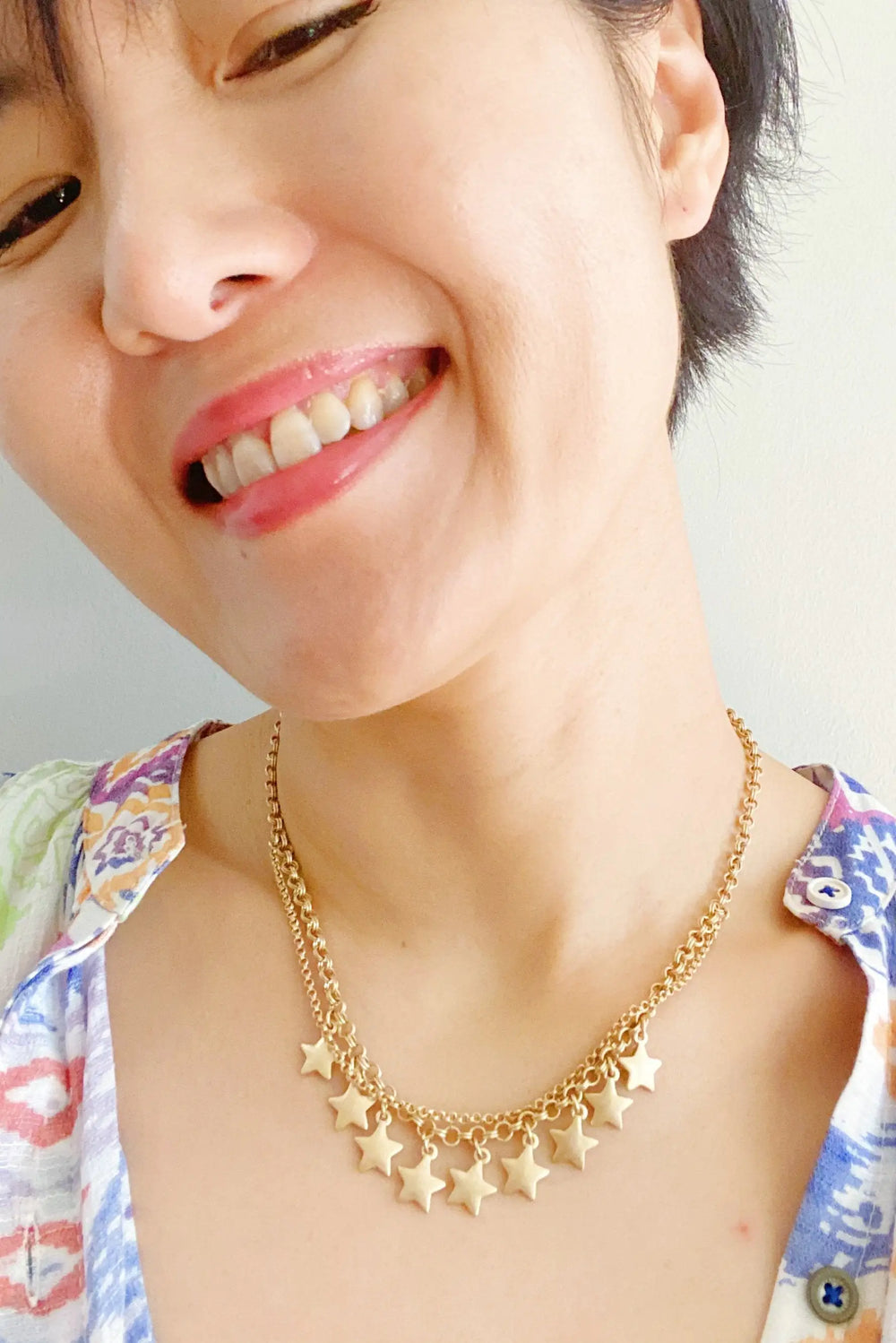 Stars of the Sky Necklace - Gold Chain with Star Charms