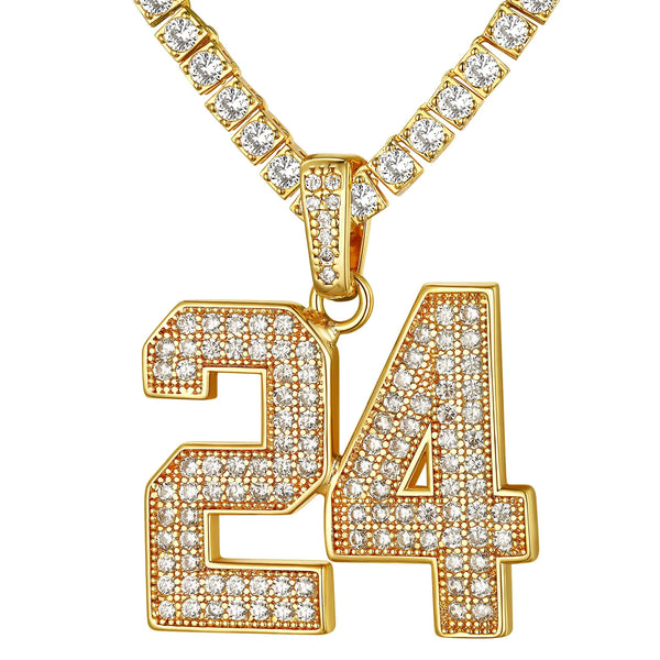 Custom Gold Lucky Number Necklaces - Hip Hop Jewelry