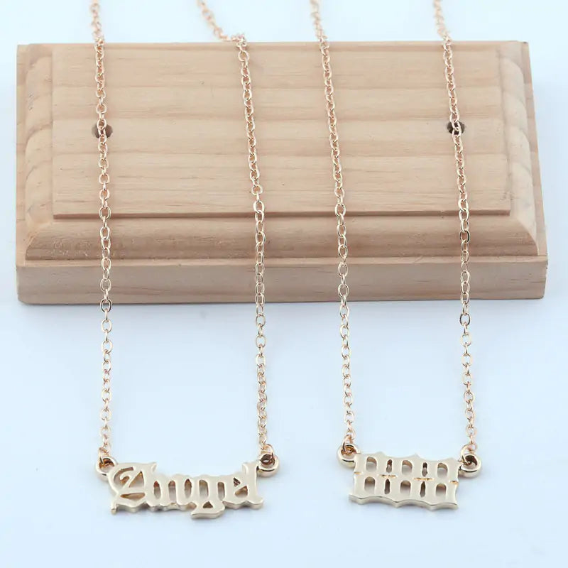 Fashion Choker Necklace - Delicate Chain Choker with Stylish Pendant