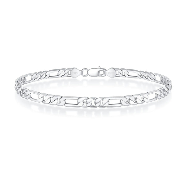 Sterling Silver Figaro Bracelet for Men - 8.5 Inches