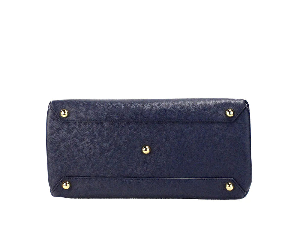 Burberry Banner Medium Regency Blue Leather Tote Bag - Luxury Handbags