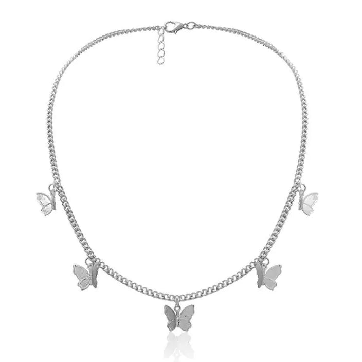 Elegant Geometric Butterfly Clavicle Chain Necklace