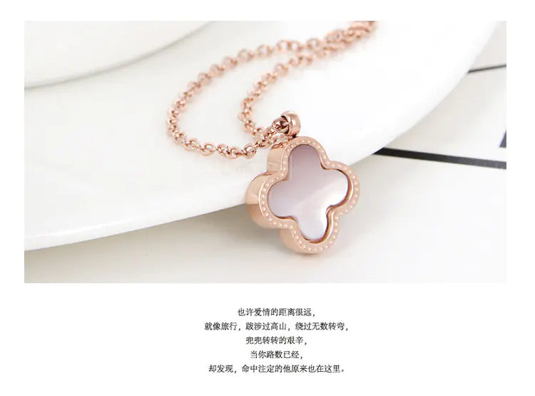 Clover Necklace with Elegant Pendant Design