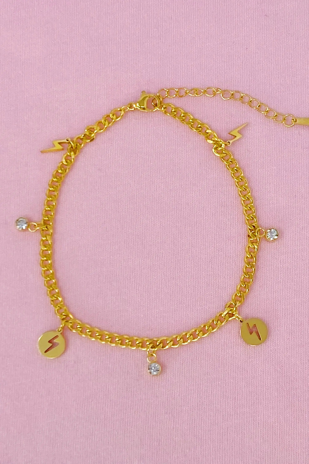 Lightening Bolt Chain Anklet