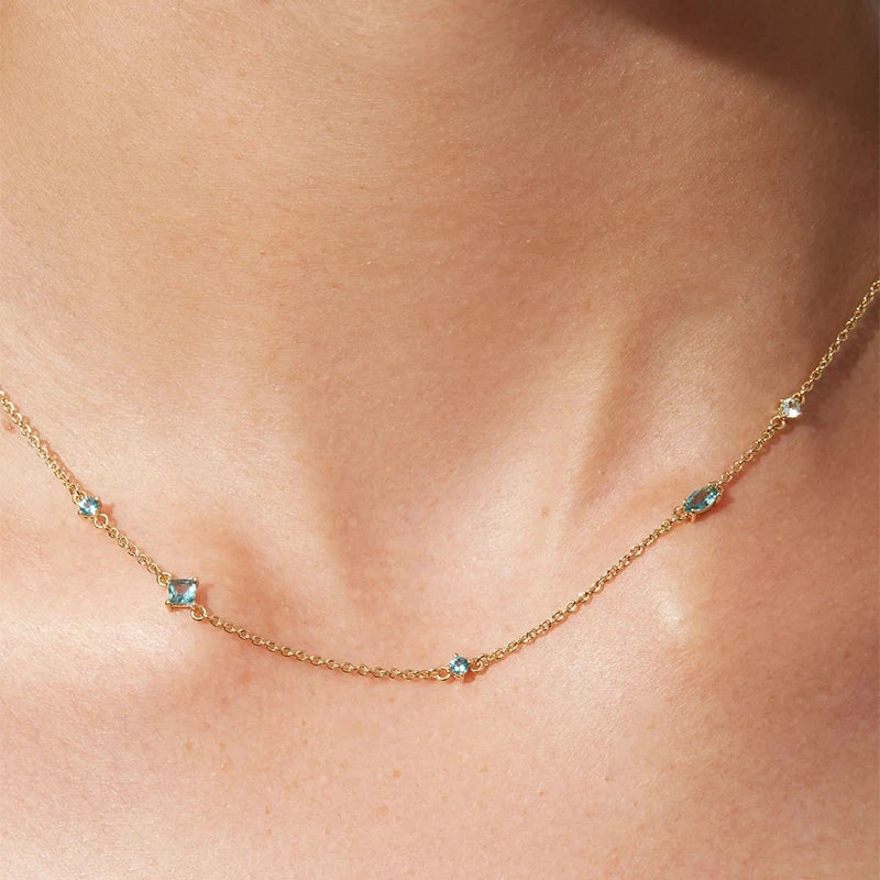 Elegant Evil Eye & Lunar Necklace - Protection & Style