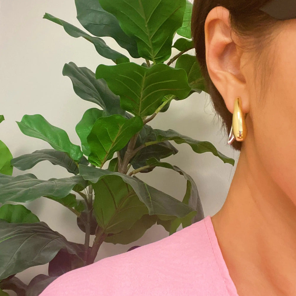 Front And Back Sleek Earrings - Modern Two-Way Statement Earrings