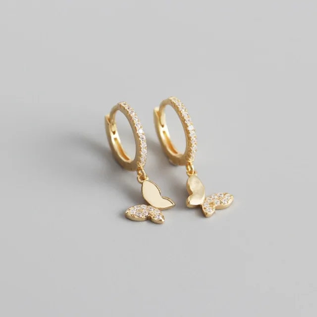 Butterfly Hoop Earrings