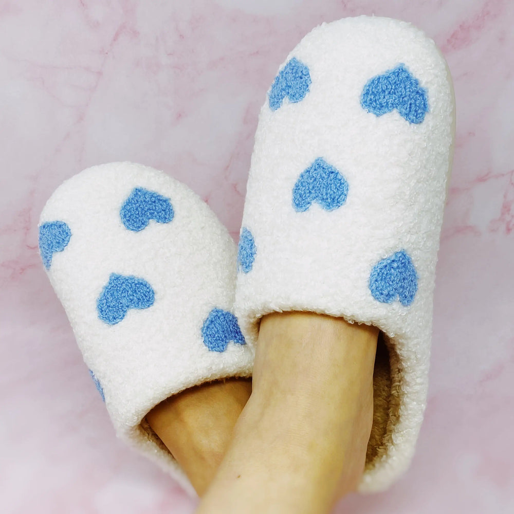 Heart Full Cozy Lounge Slippers - Plush Non-Slip House Shoes