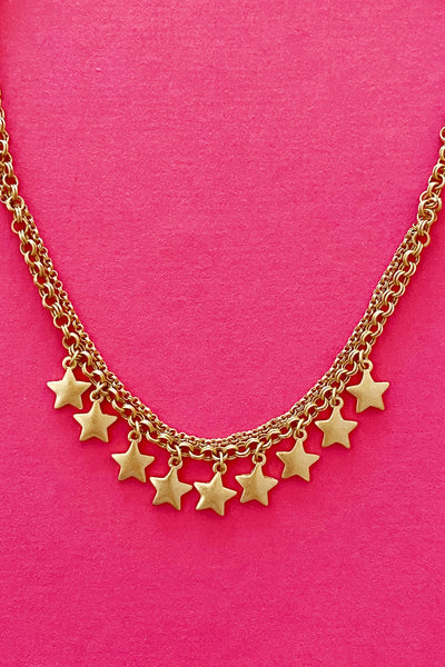 Stars of the Sky Necklace - Gold Chain with Star Charms