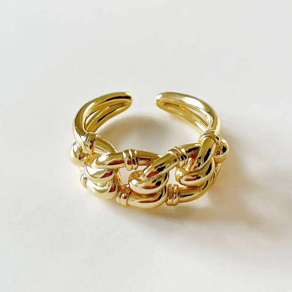 Golden Forge Industrial Ring - Bold Statement Ring for Men & Women