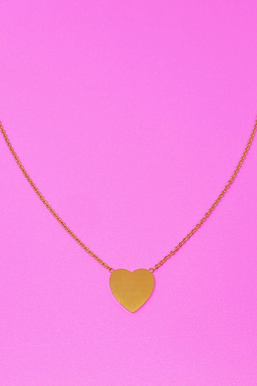 With All My Heart Necklace - Statement Gold Heart Pendant