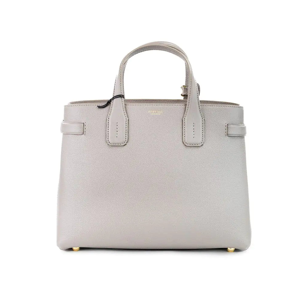 Burberry Banner Medium Taupe Brown Leather Tote Bag - Stylish & Durable
