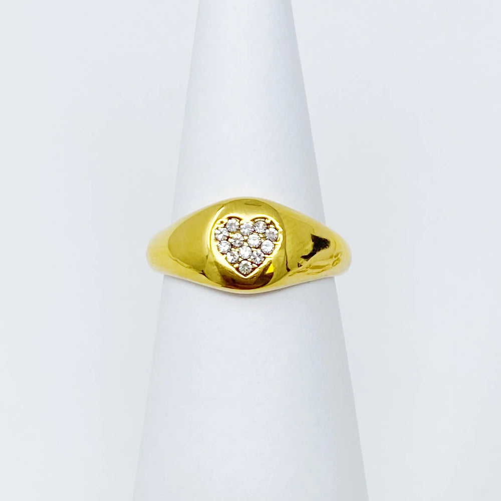 Shine Me Heart Ring - Romantic Heart-Shaped Promise Ring