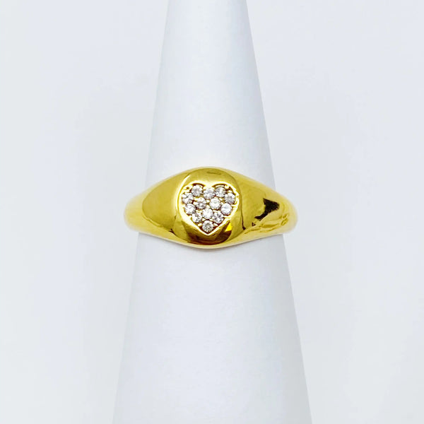 Shine Me Heart Ring - Romantic Heart-Shaped Promise Ring