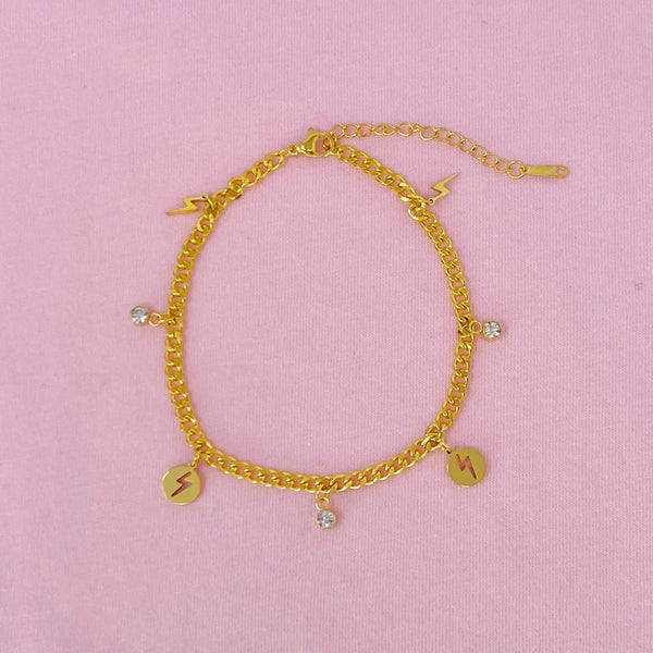 Lightening Bolt Chain Anklet