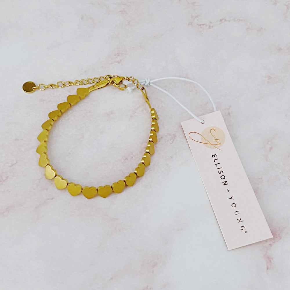All Around Mini Hearts Bracelet - Delicate Heart Chain Bracelet