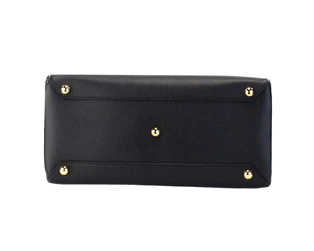 Burberry Banner Medium Black Leather Tote Bag