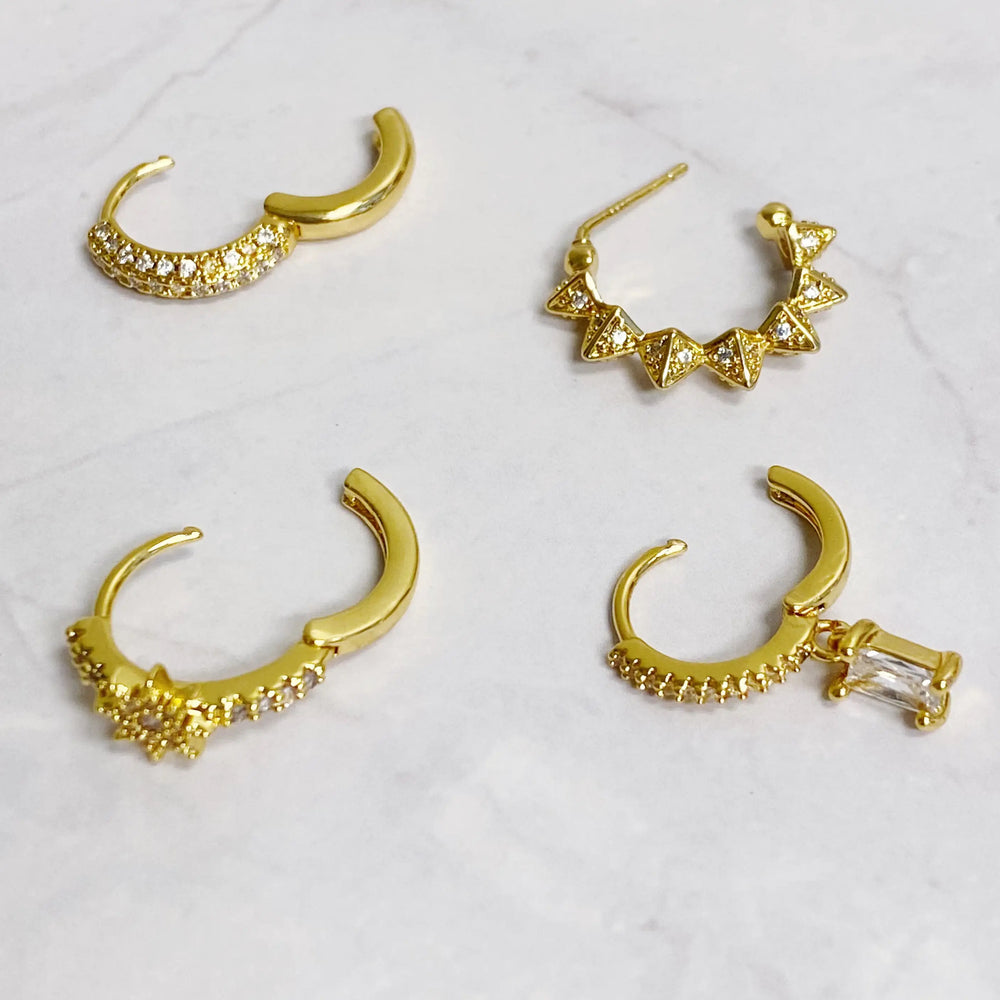 Edge In Shine Mini Hoop Set