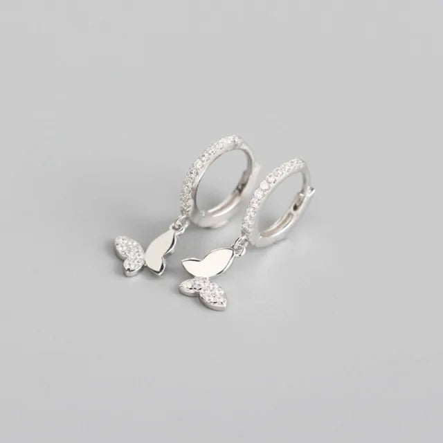 Butterfly Hoop Earrings