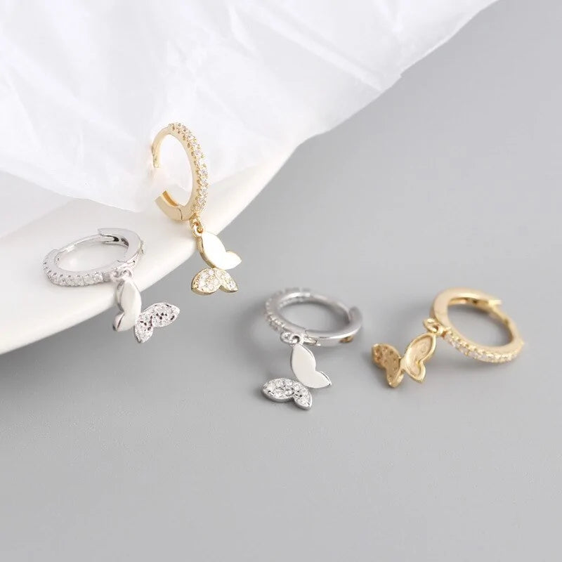 Butterfly Hoop Earrings