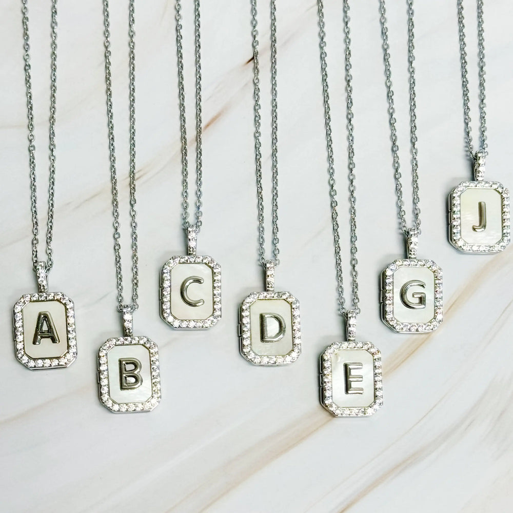 Initial Deco Open Locket Pendant Necklace - Personalized Photo Locket