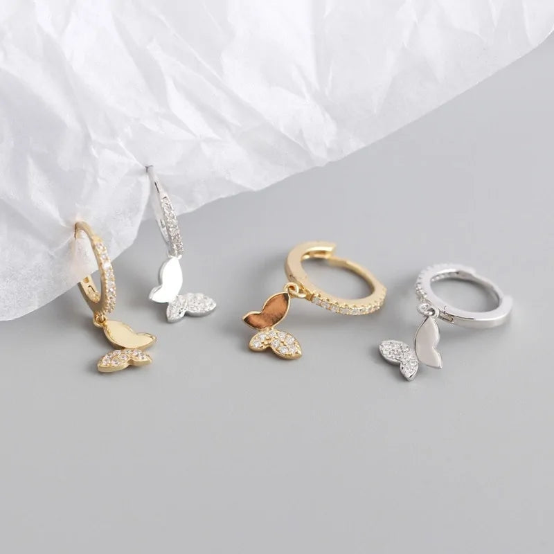Butterfly Hoop Earrings
