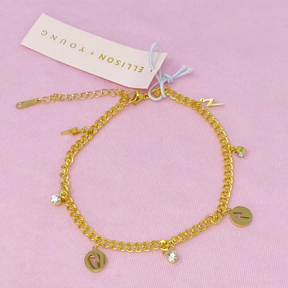 Lightening Bolt Chain Anklet